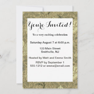 Invitation Motif floral William Morris Windrush : Vintage