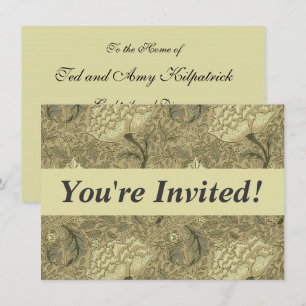 Invitation Motif floral William Morris Windrush : Vintage