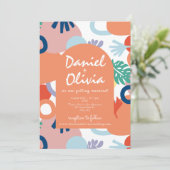 Invitation Motif forestier moderne avec Mariage photo (Debout devant)