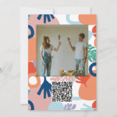 Invitation Motif forestier moderne avec Mariage photo (Dos)