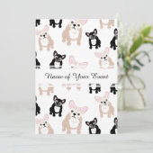 Invitation Motif français de Bulldog personnalisé (Debout devant)