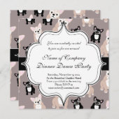Invitation Motif français de chiot à chien roux (Devant / Derrière)