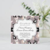 Invitation Motif français de chiot à chien roux (Debout devant)