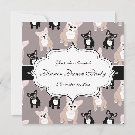 Invitation Motif français de chiot à chien roux (Dos)
