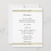 Invitation Motif frontière or (Devant)