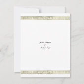 Invitation Motif frontière or (Dos)