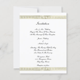 Invitation Motif frontière or