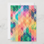 Invitation Motif géométrique Abstrait coloré. (Dos)