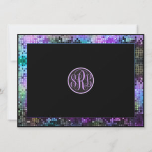 Invitation Motif géométrique de la Parties scintillant rétro