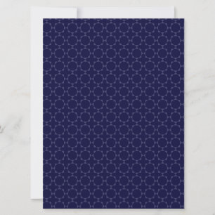 Invitation Motif géométrique islamique bleu foncé