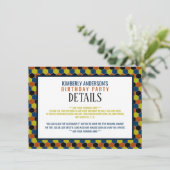 Invitation Motif géométrique lumineux, moderne détails d'anni (Debout devant)