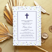 Invitation Motif géométrique moderne Abstrait Baptême croisé