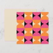 Invitation Motif géométrique moderne du milieu du siècle (Devant / Derrière)