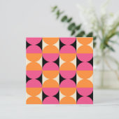 Invitation Motif géométrique moderne du milieu du siècle (Debout devant)