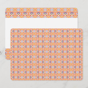 Invitation Motif géométrique mosaïque pixel pastel rétro