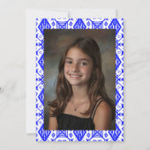 Invitation Motif géométrique personnalisé Barre photo Mitzvah (Dos)