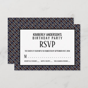 Invitation Motif géométrique tendance, moderne Anniversaire R
