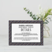 Invitation Motif géométrique tendance, moderne détails d'anni (Debout devant)