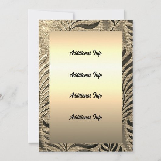 Invitation Motif Gold Leaf (Dos)