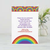 Invitation Motif graphique arc-en-ciel et soleil de style ann (Debout devant)