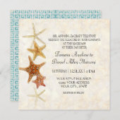 Invitation Motif grec moderne Starfish Beach Mariage (Devant / Derrière)