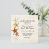 Invitation Motif grec moderne Starfish Beach Mariage (Debout devant)