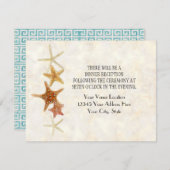 Invitation Motif grec moderne Starfish Beach Mariage (Devant / Derrière)