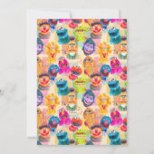 Invitation Motif illustré de la rue Sésame | Anniversaire (Dos)