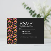 Invitation Motif imprimé léopard coloré mariage moderne (Debout devant)