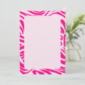 Invitation Motif imprimé zèbre rose (Debout devant)