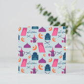 Invitation Motif joyeux de Ramadan (Debout devant)