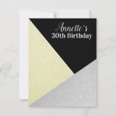 Invitation Motif luxueux classe or argent (Dos)