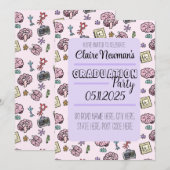 Invitation Motif mignon de neurosciences (Devant / Derrière)