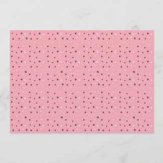 Invitation Motif Minimal de Visages de Chat sur Fond Rose – P