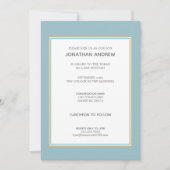 Invitation Motif moderne Blue White & Gold Bar Mitzvah (Devant)