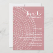 Invitation Motif moderne Circle Dot - Cocktail Mauve (Devant)