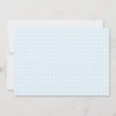 Invitation Motif moderne Croix Bleue Baby Boy Baptême (Dos)