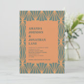 Invitation Motif moderne Cutty Sark & Raw Sienna Mariage (Debout devant)