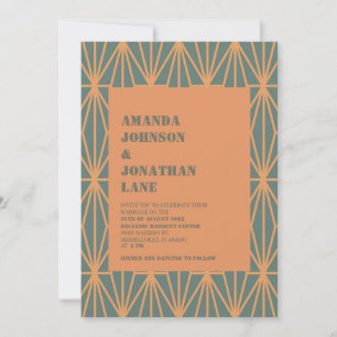 Invitation Motif moderne Cutty Sark & Raw Sienna Mariage