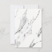 Invitation Motif moderne en marbre blanc gris noir (Dos)