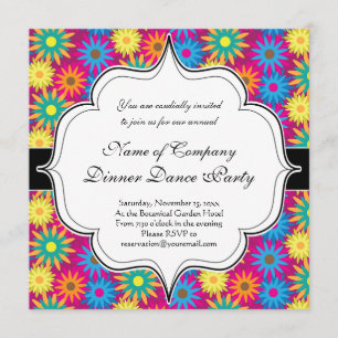 Invitation Motif moderne floral coloré à l'énergie florale de