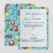 Invitation Motif musical (Devant / Derrière)