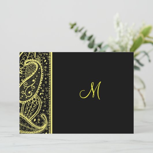 Invitation Motif Paisley (Debout devant)