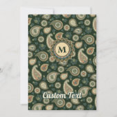 Invitation Motif Paisley Cyprès (Devant)