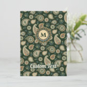 Invitation Motif Paisley Cyprès (Debout devant)