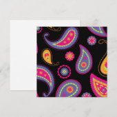 Invitation Motif Paisley sans couture Coloré (Devant / Derrière)