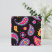 Invitation Motif Paisley sans couture Coloré (Debout devant)