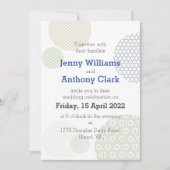 Invitation Motif papier japonais moderne (Devant)