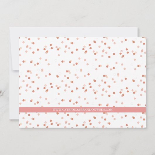 Invitation Motif Peach Aztec | Enregistrer l'annonce de date (Dos)