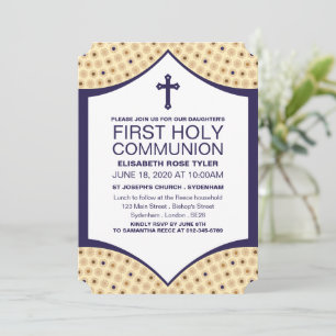 Invitation Motif persan, première sainte communion